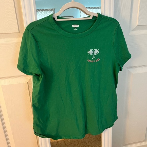 Old navy green palm tree tee shirt size large - Picture 1 of 5